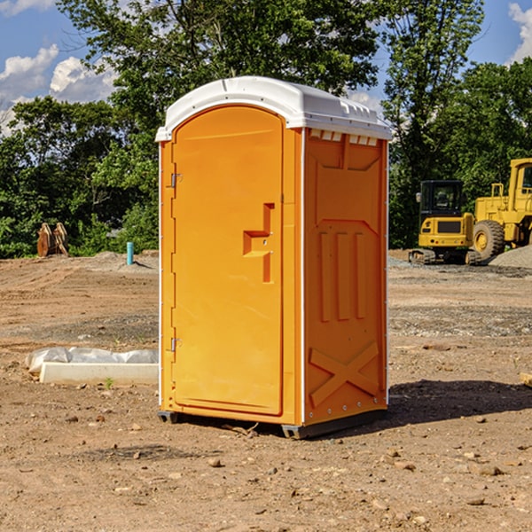 how often are the portable toilets cleaned and serviced during a rental period in Wrens